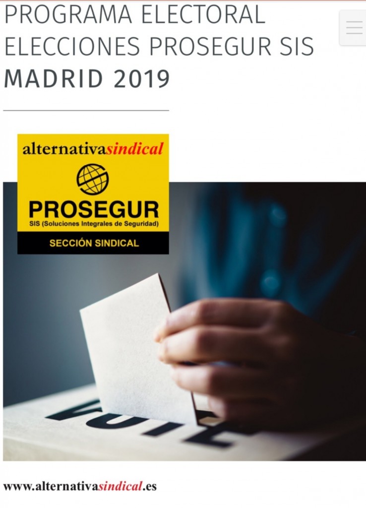 Elecciones sindicales Prosegur  Madrid